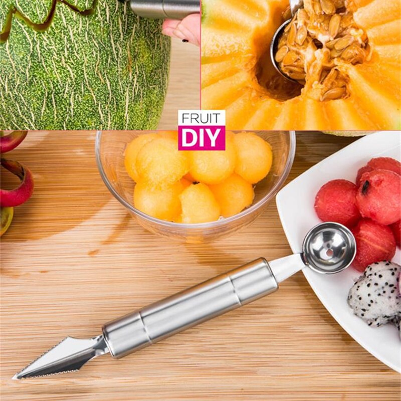 Fruit Platter Carving Knife Melon Spoon Ice Cream Dig Scoop Watermelon Kitchen DIY Cold Dishes Gadgets Slicer Tools Food Cutter