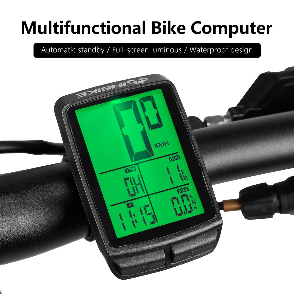 Waterproof Bicycle Computer Wireless Bicycle Speedometer Mountain Bike Stopwatch Accessories for Bike 2.1 inch Cyclocomputer