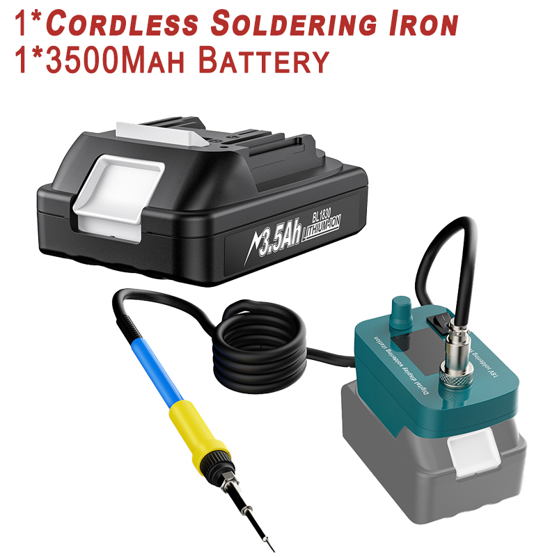 60W Akku-Lötkolben Werkzeug für Makita BL1830 18V Batterie BL1840 BL1850 BL1860 Batterie für DIY Reparatur: Beige