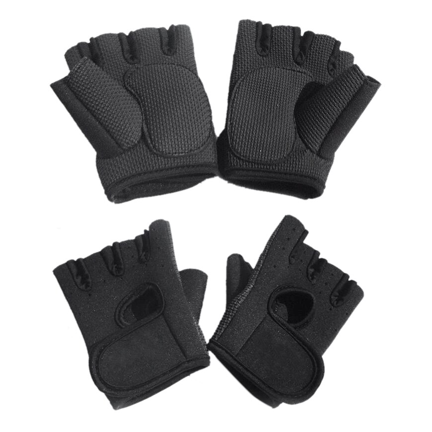 Guantes de medio dedo para gimnasio deportivos Good -negro M