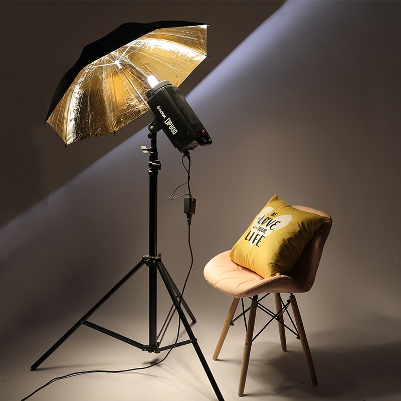 Foto Studio Regenschirm einstellen 33 "84 cm Weiß Gold Schwarz Weiches Licht Regenschirm + Dual-benutzen-4 Stück fotografie Zubehör