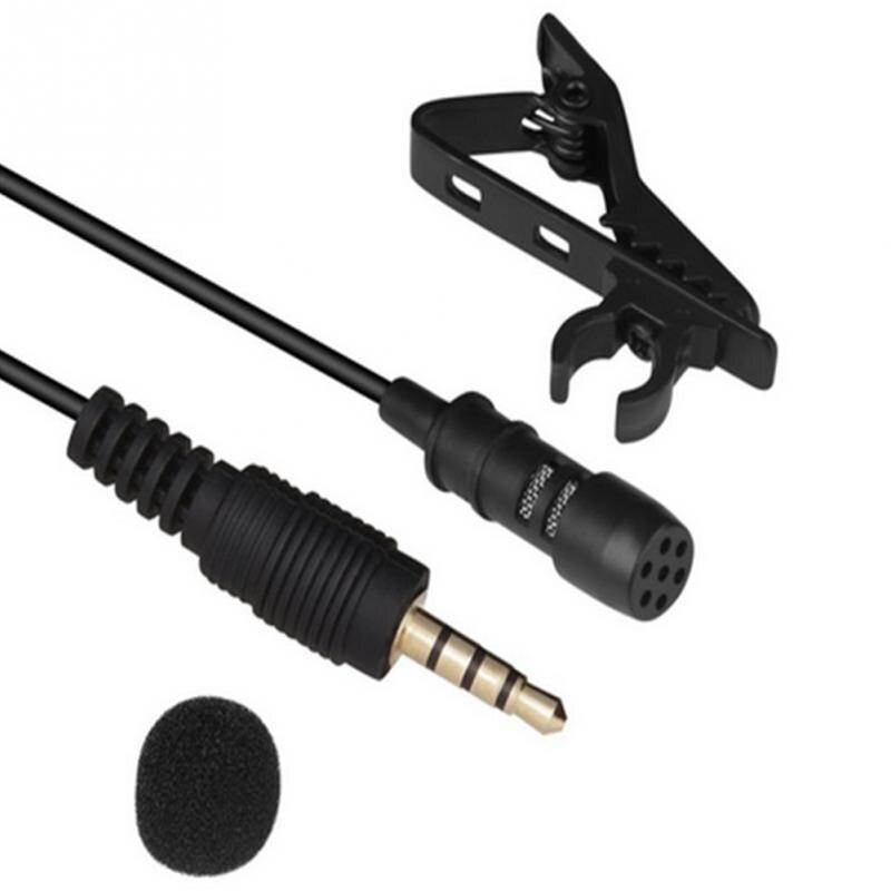 Collare per cravatta con Clip per microfono da 3.5 Mm per telefono cellulare che parla In conferenza microfoni con risvolto Audio vocale con Clip da 1.5m