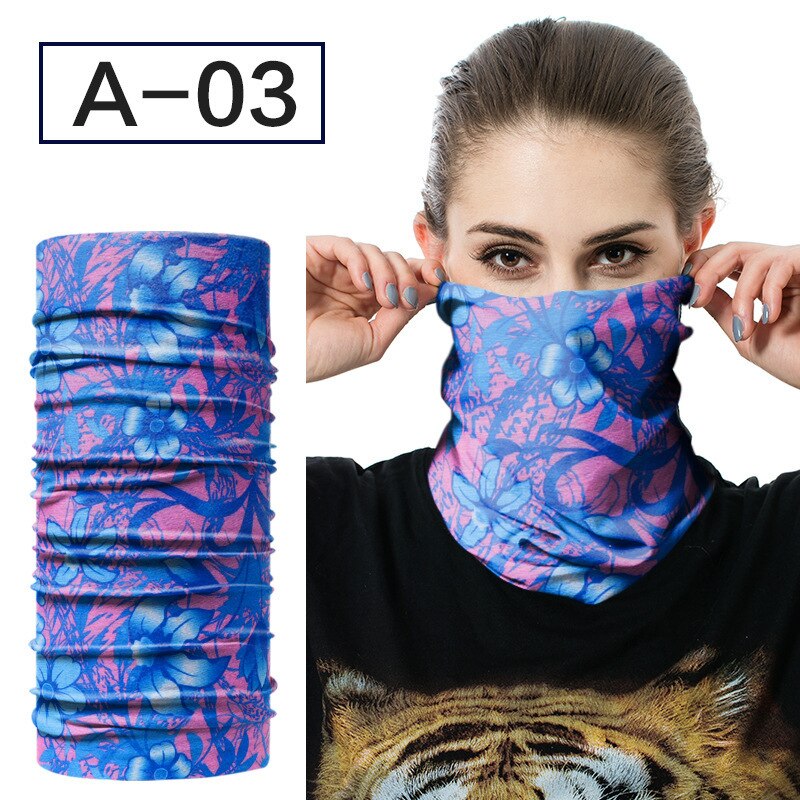crâne flamme Bandana bandeau Sport vélo vélo Multi fonctionnel sans couture tubulaire magique Bandanas Tube anneau écharpe: A-03