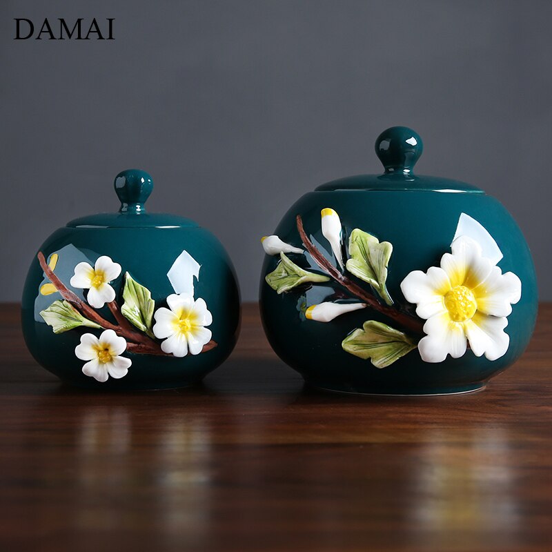 Keramik Teedose Mit Deckel - Luftdichte Aufbewahrung Im Vintage Design