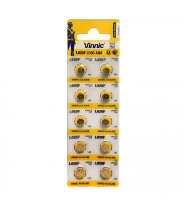 Pilas de boton Vinnic bateria original Alcalina L626F 1,5V blister 10X Unidades