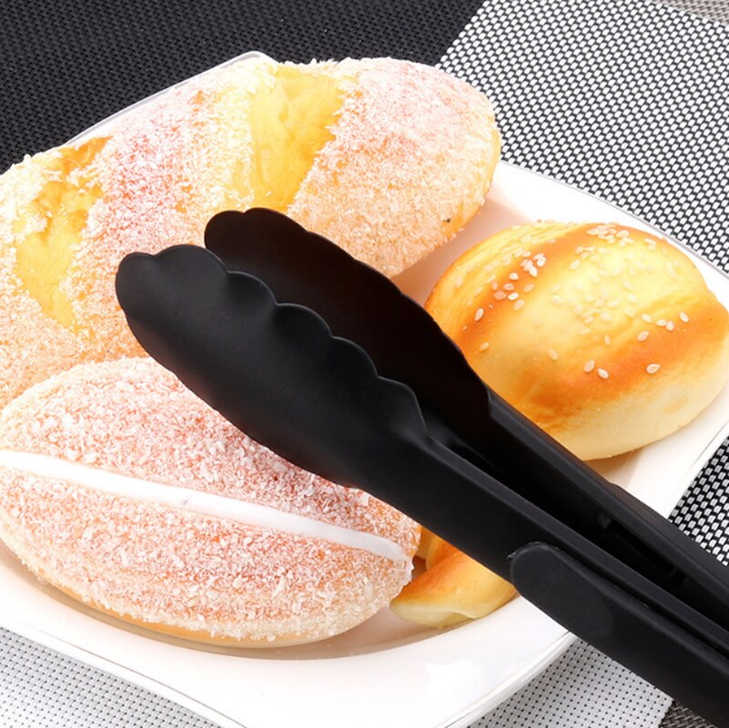 9/12/14 Inch Rvs Voedseltangen Barbecue Zwarte Tong Brood Bbq Salade Tang Cook Party Buffet Clip Keuken accessoires