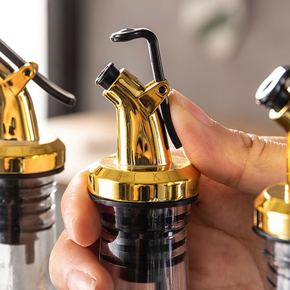 Tapón dispensador de aceite de oliva, tapón de botella, vinagre, salsa, herramienta de cocina, 2 uds.