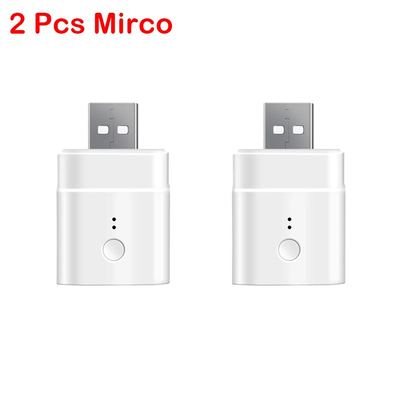 10/1Pcs SONOFF Mirco USB 5V Wireless USB Smart Adaptor Make USB Devices Smart via eWeLink APP Remote Control Alexa Google Home: 2 Pcs