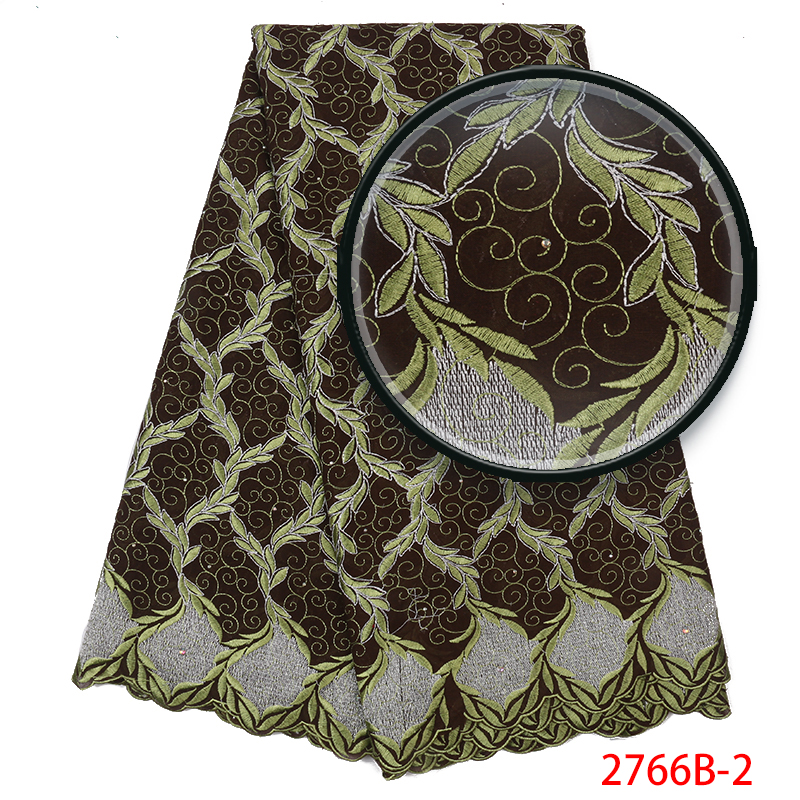 Schweiziske voile snørebåndsafrikansk bomuldsblonder stof nigeriansk voile blonder 5 yards til kjoler  ks2766b-2