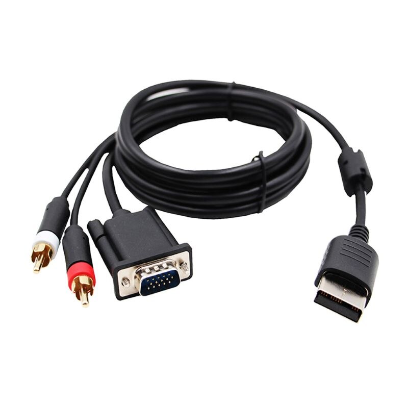 Cabo vga para sg dreamcast alta definição + 3.5mm para 2-adaptador rca macho
