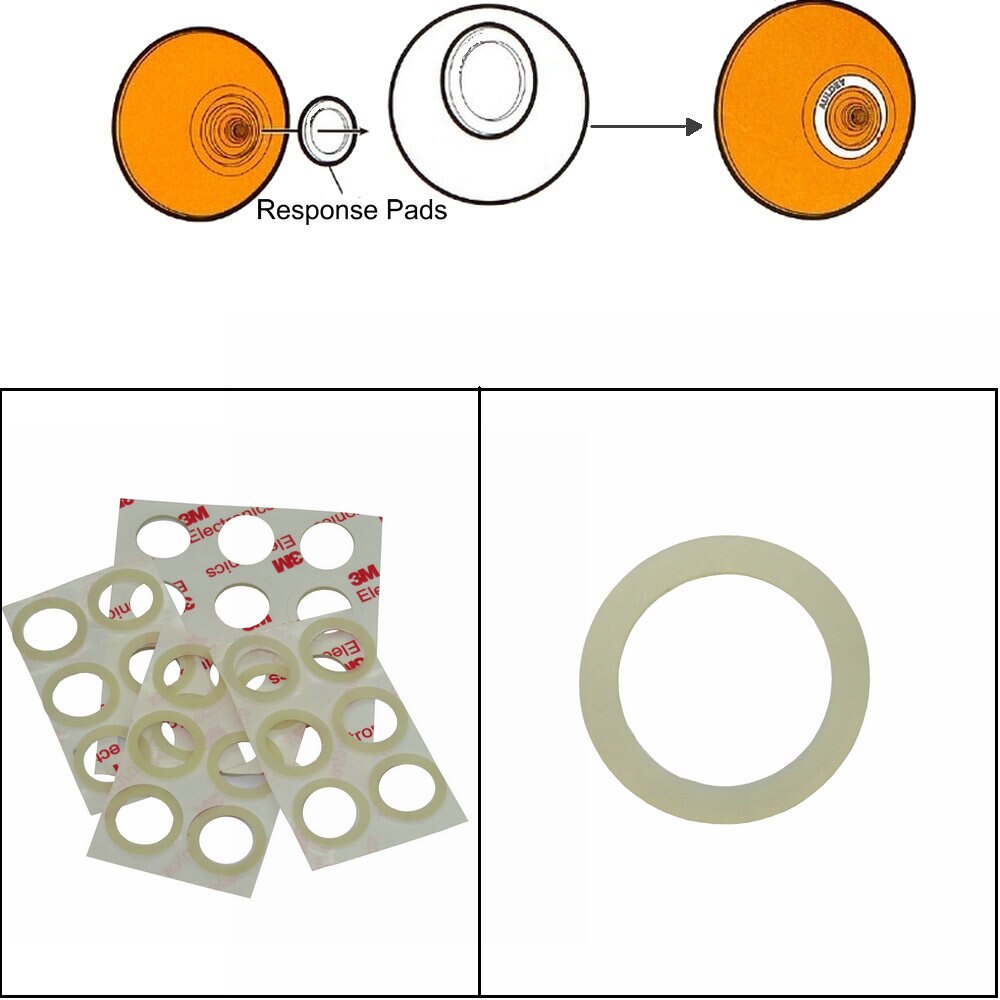 Yoyo almofada de silicone original almofada de lance fino tipo 19mm od fit yyf yyj (pacote de 50/100)