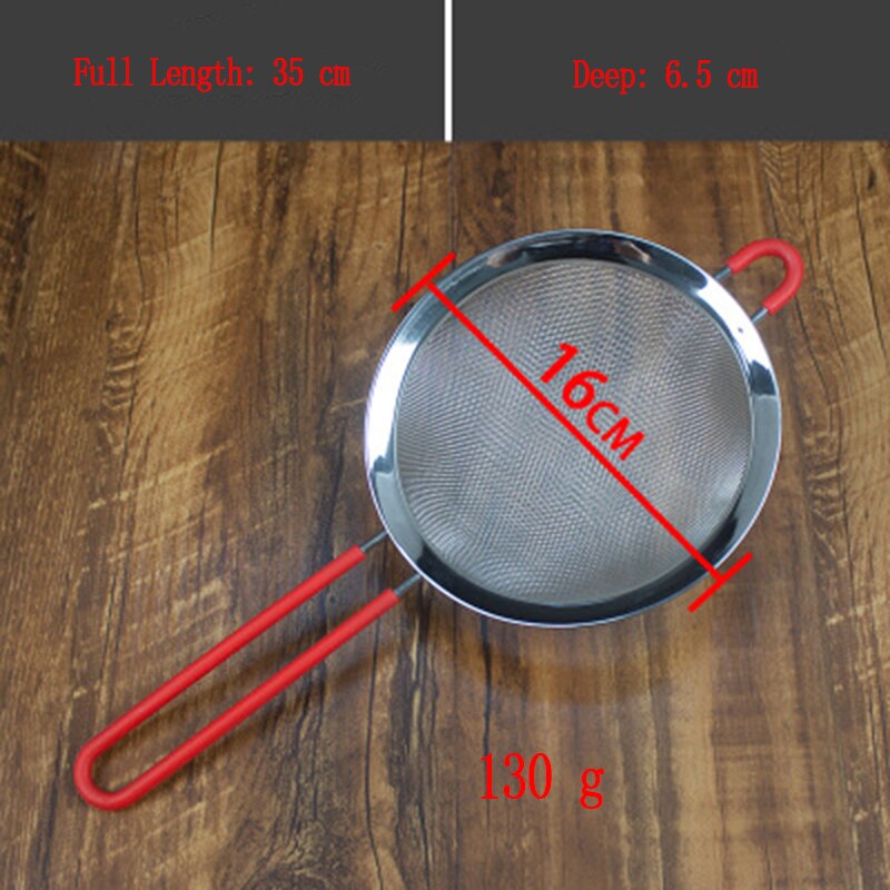 Optional Stainless Steel Fine Mesh Wire Sieve Tea Strainer Mesh Oil strainer Flour Colander Sieve Food Filter: 16cm silica gel