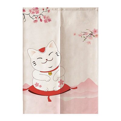Japansk heldig kat dør gardin soveværelse køkken badeværelse lille vindue gardin skillevæg gardin feng shui gardin noren: 04 / 85 x 90cm