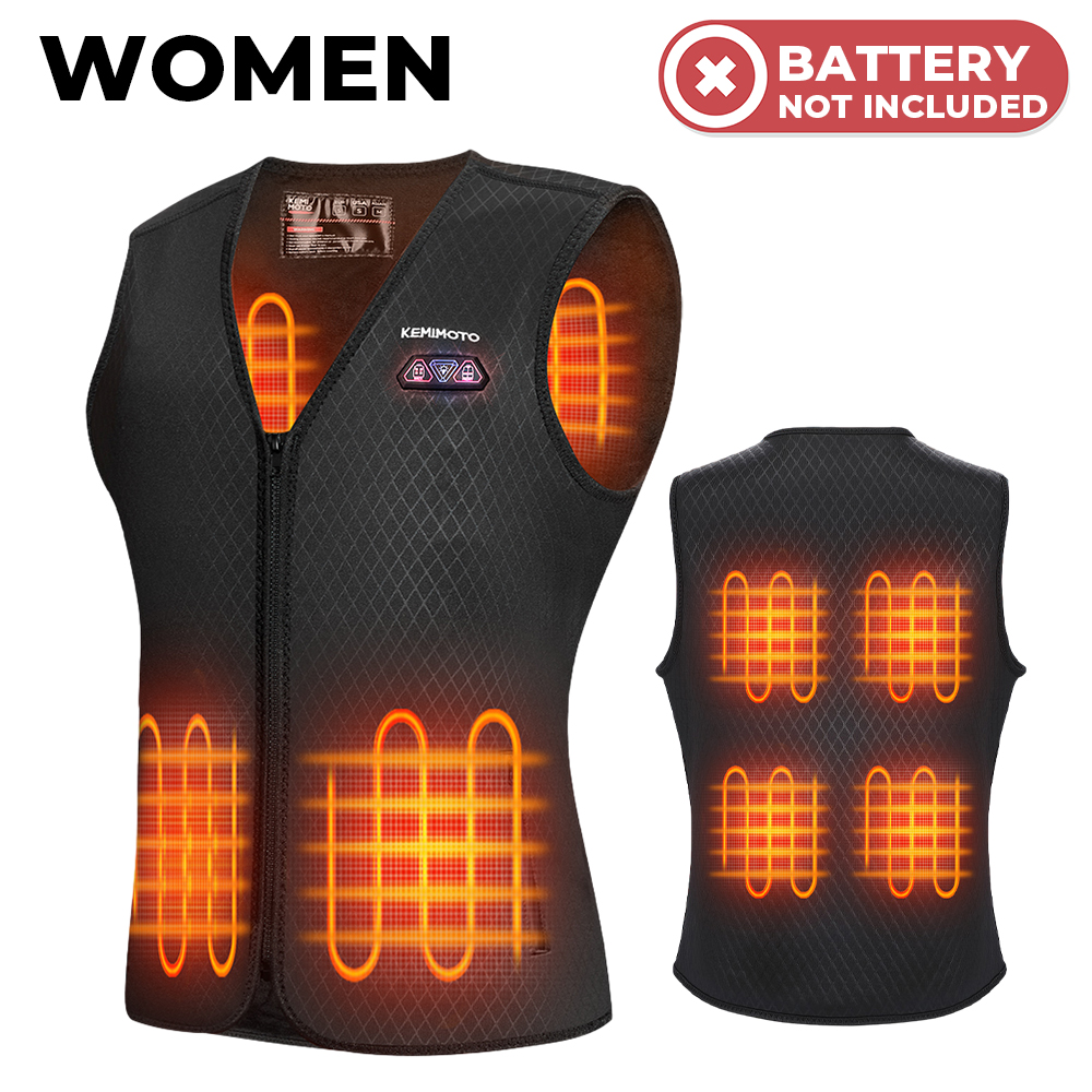 CE Thermisch verwarmd vest USB Heren Dames Verwarmingsjack Elektrisch Winterwarmer Sport Skiën Wandelen Voor buitenactiviteiten in de winter: M / Lavendel