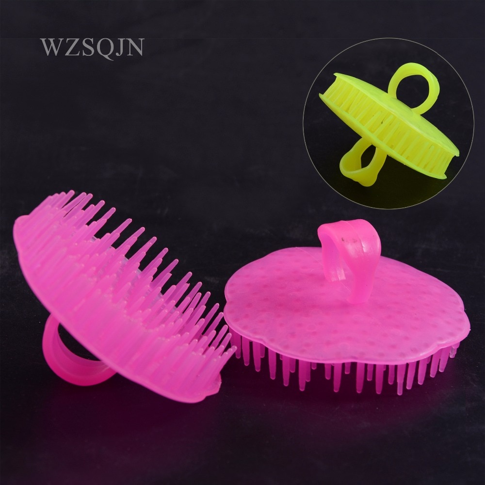 Outils de coiffure pour Salon, peigne de Massage du cuir chevelu, brosse à laver et exfoliante, accessoire de nettoyage capillaire, 2 pièces
