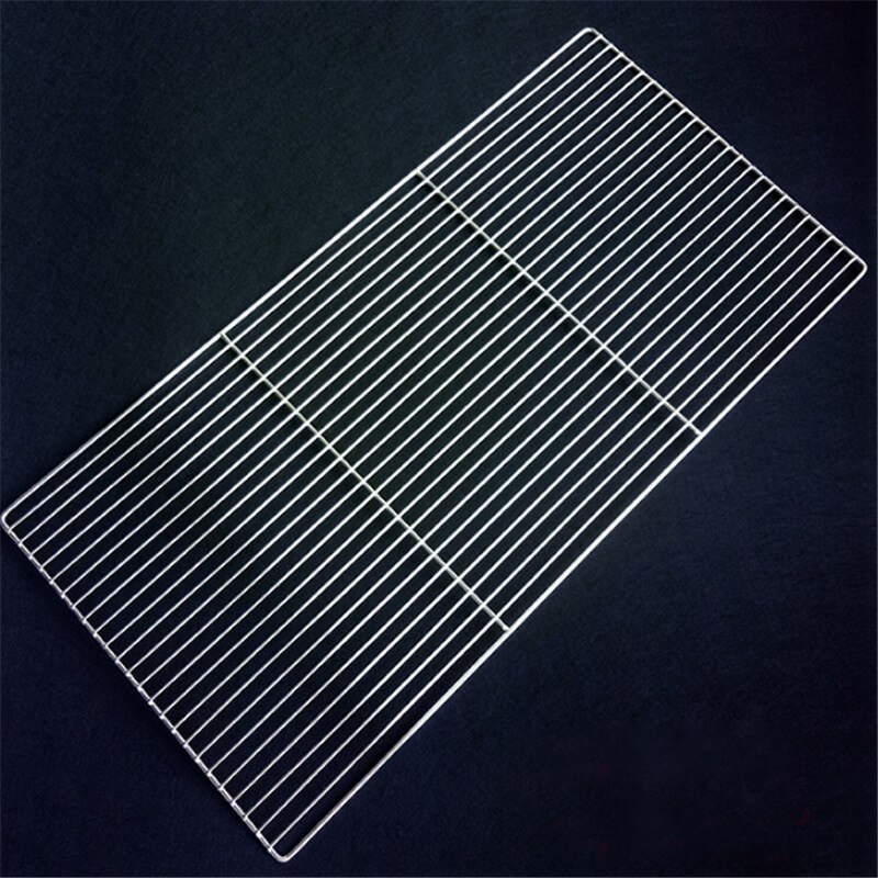 304 Edelstahl Grill Netto Obst Und Gemüse Ablauf Gestell Zimt Rollen Fleck Gegrilltes Fleisch Picknick Netz Ust Beständig Healt: 35x25cm