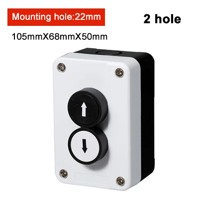 arrow symbol indicating start and stop self-recovery waterproof button switch emergency stop industrial hand-held control box: Orange