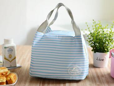 eTya Stripe Insulated Lunch Bag Tote Travel Picnic Bags for Women Men Kids Fresh Cooler Thermal Food Storage Lunch Box: 9