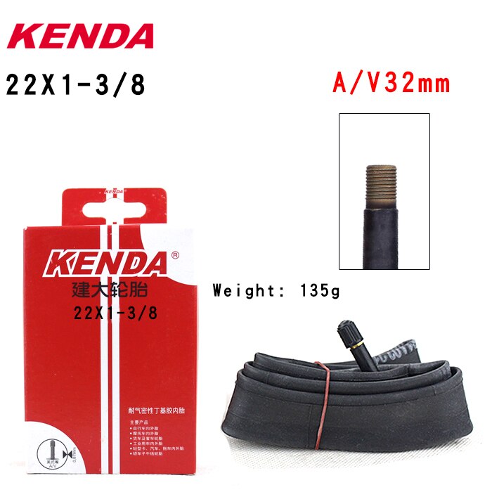 Kenda Fiets Binnenband 22Inch 24*1-3/8 1.25 1.5 1.75 1.9 2.125 S/v F/V Fietsen Mountainbike Tube Banden