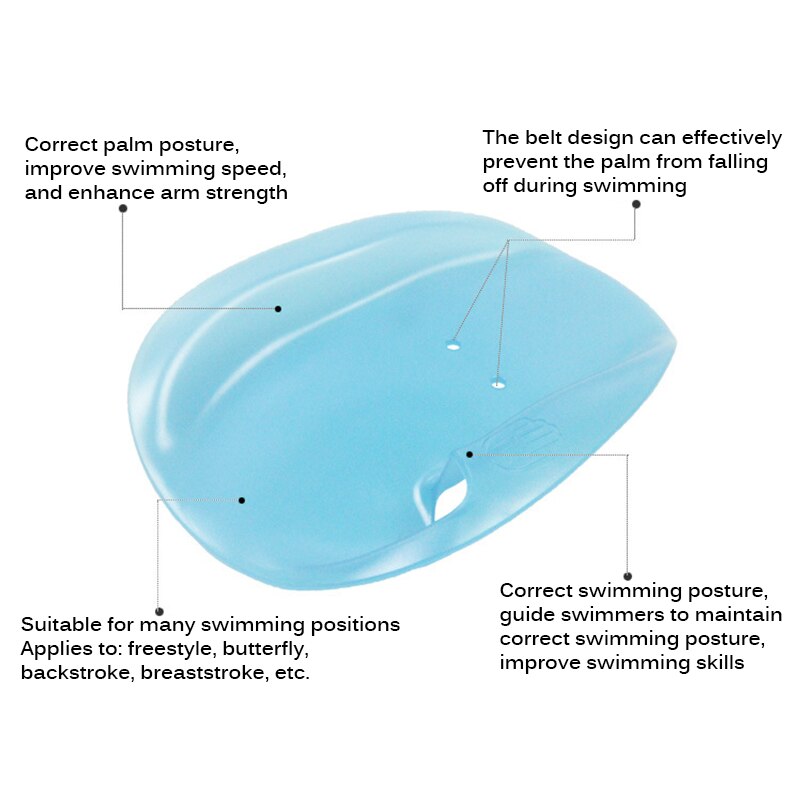 1Pair Hand Paddles Swimming Training Palm Paddles Swim Webbed Gloves For Freestyle Backstroke Swimming Training Swim Practice