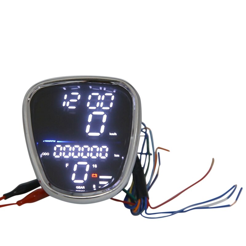 For Honda C70 C90 Motorcycle LED Digital Meter Rpm Odometer Speedometer Assy