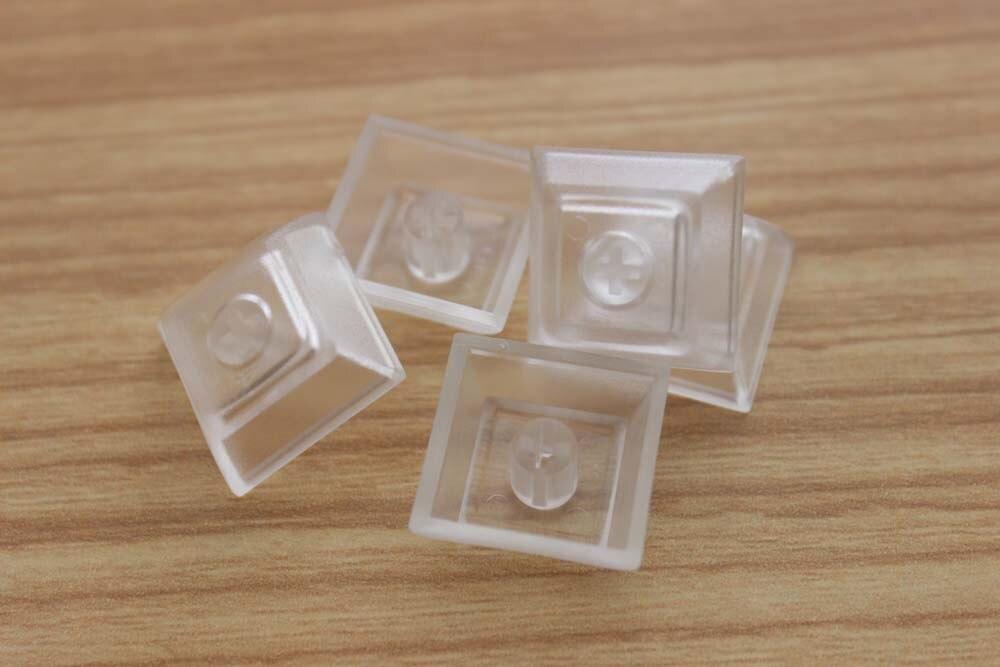 9pcs PBT DSA Keycaps Blank for MX Switches Mechanical Keyboard Lake Blue: transparent