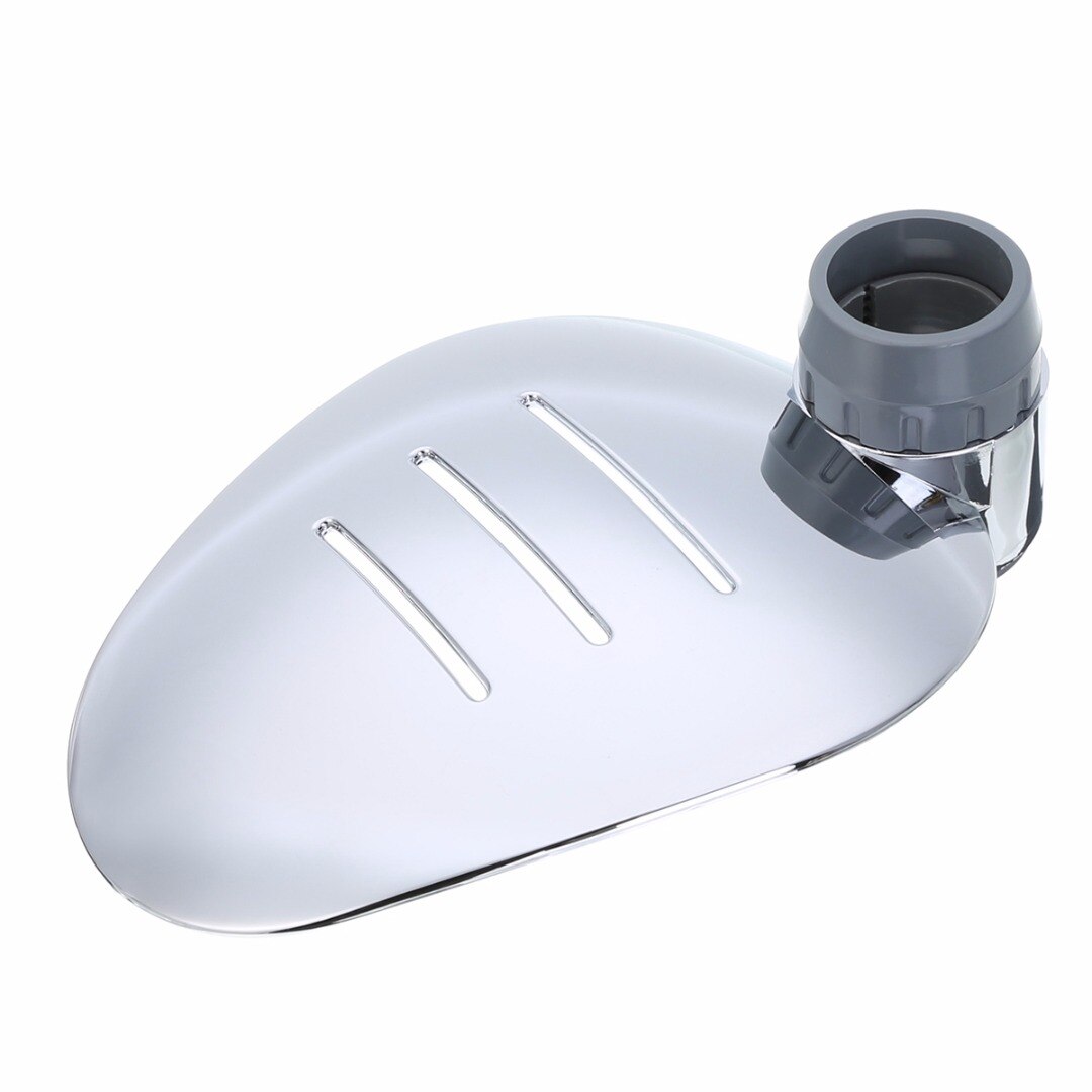 Bladform krom sæbeholder badeværelse bruser sæbeskål holder bakke riser rail diameter 25mm majitr