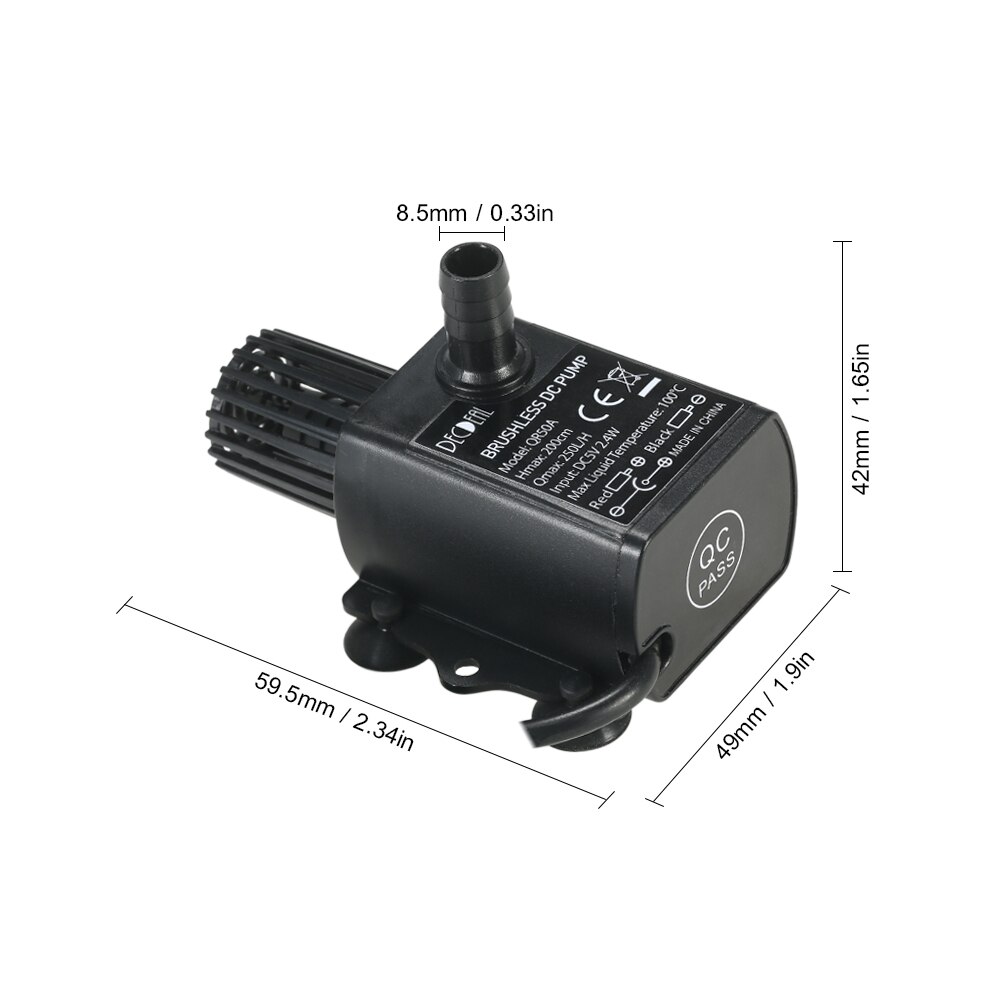 Ultra-Stille Borstelloze Waterpomp Usb DC5V 4.8 W/2.4 W Waterdichte Dompelpompen Mini Aquarium Pomp Vijver fontein Wave Maker