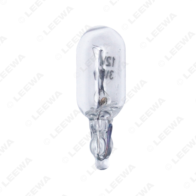 LEEWA 10pcs Warm White Car T6.5 12V 3W Wedge Halogen Bulb External Halogen Lamp Replacement Dashboard Bulb Light #CA1316