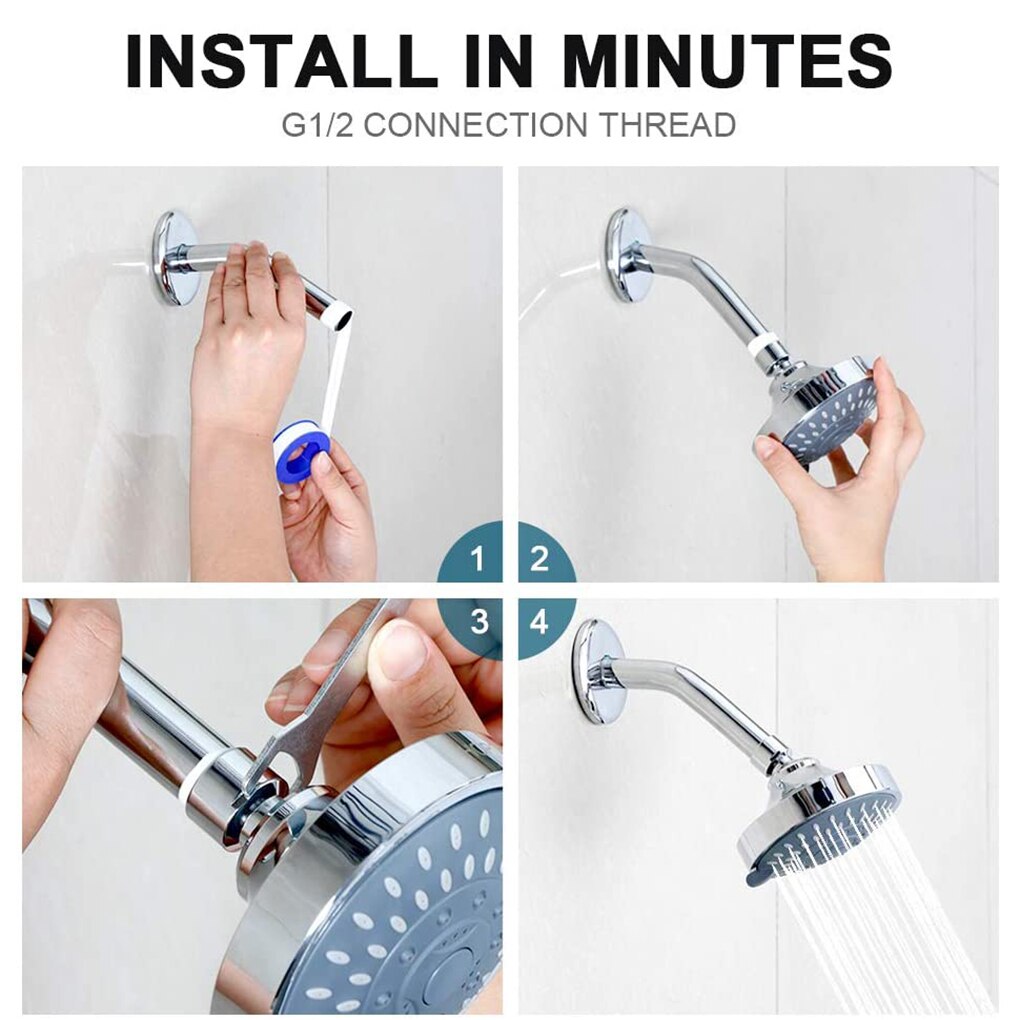 4 zoll 5 Modi Schlecht Dusche Kopf Hochdruck Einstellbare Showerhead Filter Für Wasser Schlecht Regen Spritzen oben Spa Düse sprühen
