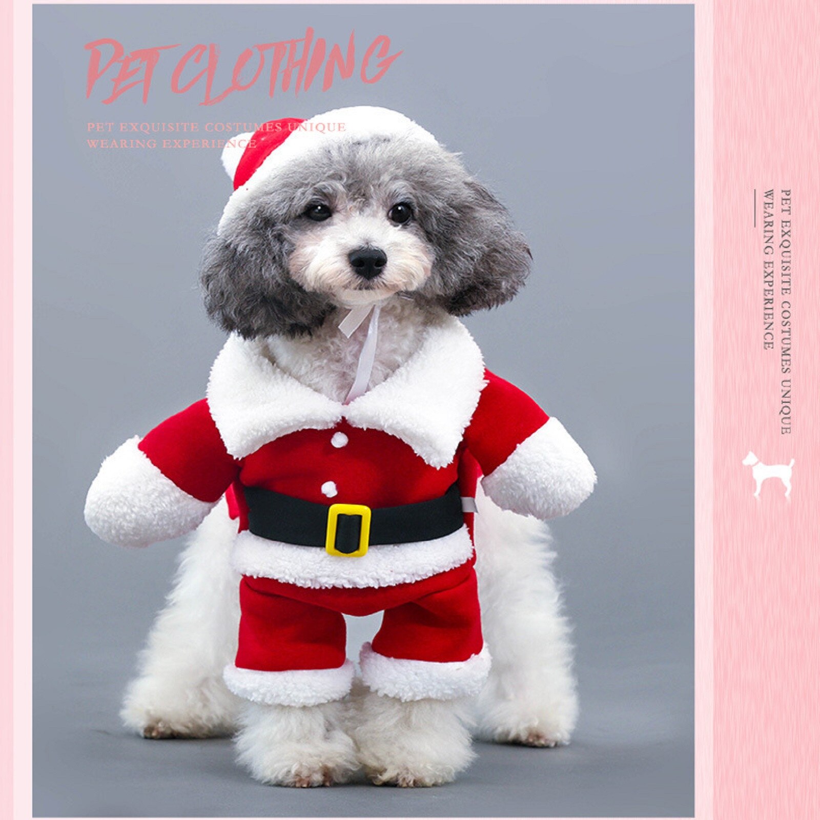 25 kæledyr hundekostumer sjov julemanden kostume til hunde katte vinter varm hundetøj chihuahua mops jakker tøj