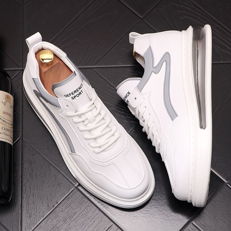 Baskets d'absorption des chocs blanches jeune chaussures décontractées plates Web célébrité hip hop plate-forme chaussures zapatillas hombre