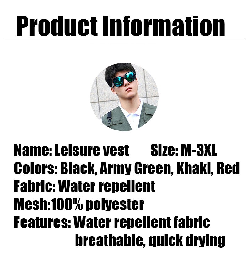 Multi-kieszeń Wędkarstwo kamizelka siatka kamizelka Wędkarstwo kurtka wielofunkcyjny na wolnym powietrzu fotografia na wolnym powietrzu Wędkarstwo ramię kamizelka