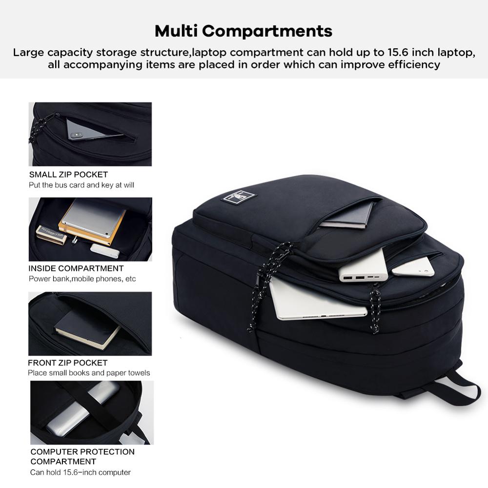 Oiwas 15Inch Laptop Rugzak Casual Rugzakken College Student Schooltas Multi-Pocket Tassen Voor Vrouwen Mannen Reizen Sport outdoor