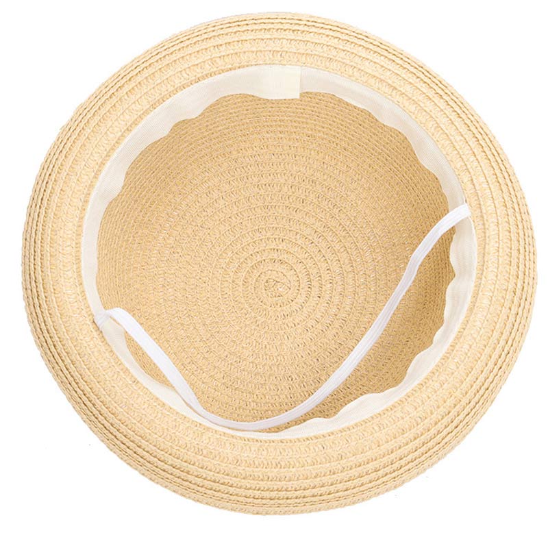 To barn stråpapir solhatt søte ører 2-5 år gutter jenter sommer vanlig strandhatt brun khaki elfenben oransje gul