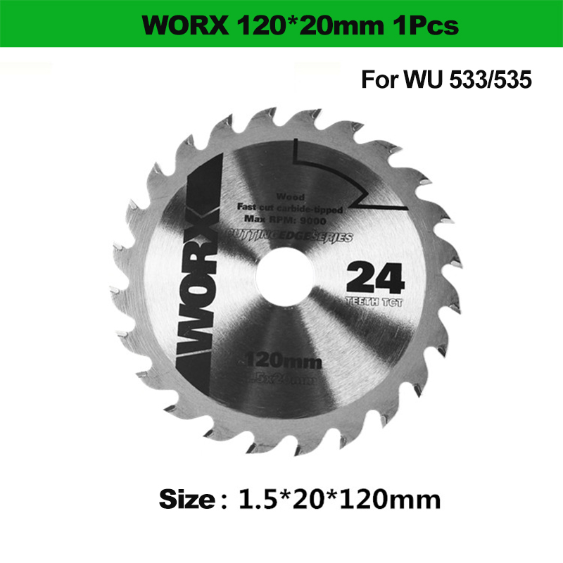 WORX Woodworking Saw Blade WU533 Special 120mm Original Circular Saw Blade Cutting Blade 24 Teeth WU535 Saw Blade 140mm: WORX 120mm 1 PCS