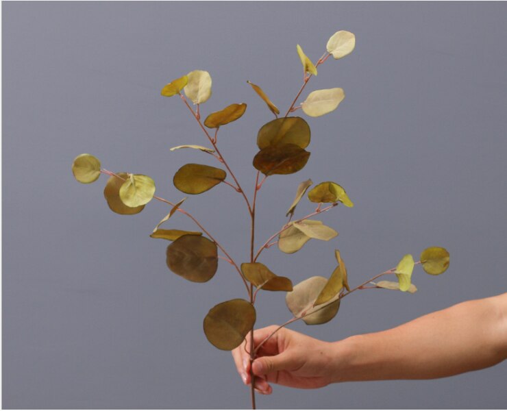 Artificial Plant Eucalyptus Apple Leves Silk Simulation Plants Leaf Flower Wedding Hall Home Hotel Office Garden Decoration: Autumn Green