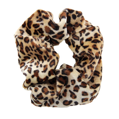 1pc blomsterprintede leopardprintede hårringe til kvinder, elastisk hårbånd, hårbånd, reb, hårtilbehør: Mørkegrå