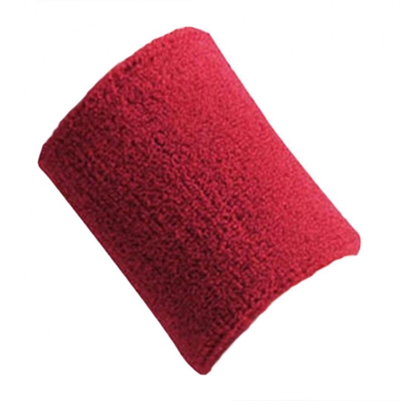 1pcs basketball sweat-absorbent towel wristband embroidered cotton adult wristband: red
