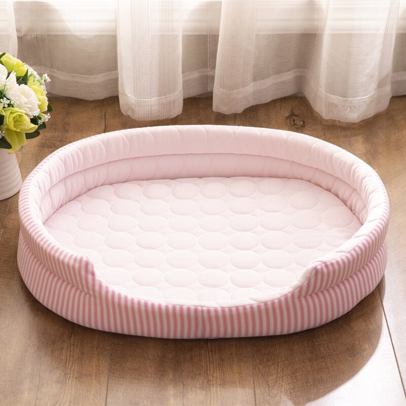 Alfombrilla de seda de hielo para cama de mascotas, cojín de hielo de verano, Enfriador de seda fría a prueba de humedad, esterillas de sofá portátiles para todas las estaciones, accesorios para mascotas