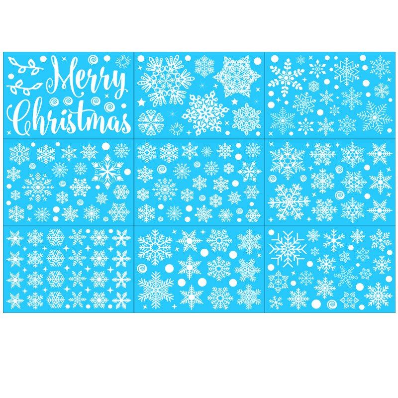 Glædelig jul væg vinduer glas dekoration klistermærker julemanden wall sticker til hjemmet jul år vindue glas dekoration