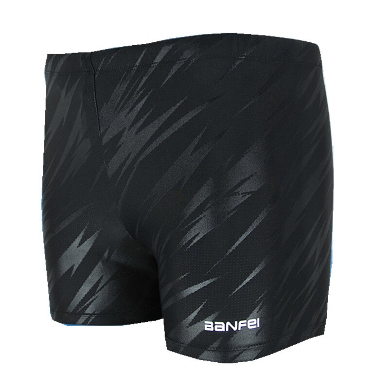 Mannen Compressie Vierkante Been Badpak Man Zwembroek Zwemmen Slips Uithoudingsvermogen Badmode Mannen Boxershorts Plus Xxxxl: Black / XXXL