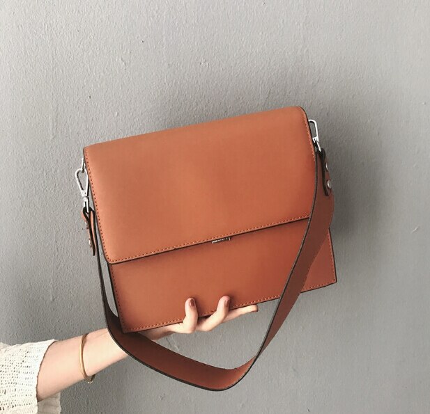 Vintage Female Brief Bag All-match Shoulder Strap Organ Cross Body Bag Women Messenger Small Bag Casual Office Handbag: Brown