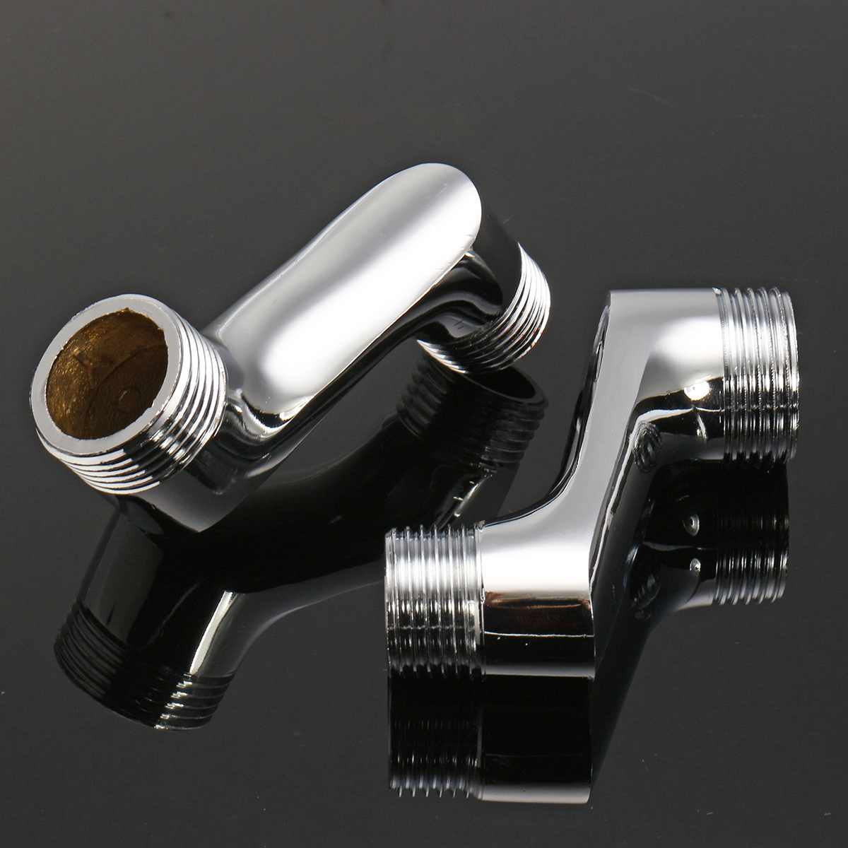 Two shower faucet adjustable adapters solid brass wall mounted width adjustable angle S-Union bathroom accessories