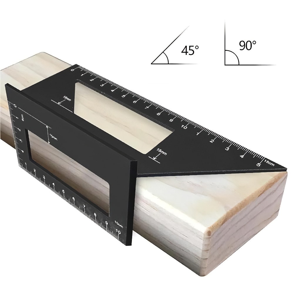 Woodworking Measure Ruler 45 90 Degree Aluminum Alloy Square Angle Ruler Tool Carpenter Square for Engineers Carpenters Tool