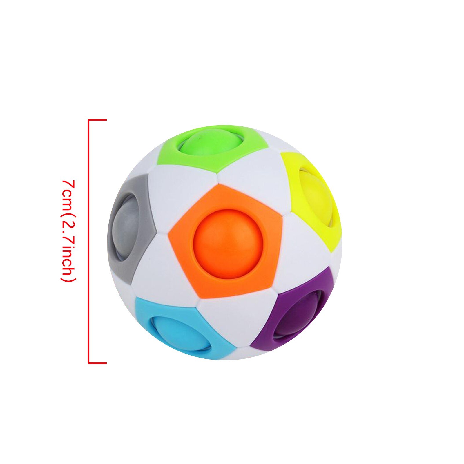 12 Hole Elastic Magic Rainbow Ball Educational Toy Unzip And Vent Color Puzzle Magic Ball Toy Decompression Toy Infinitie