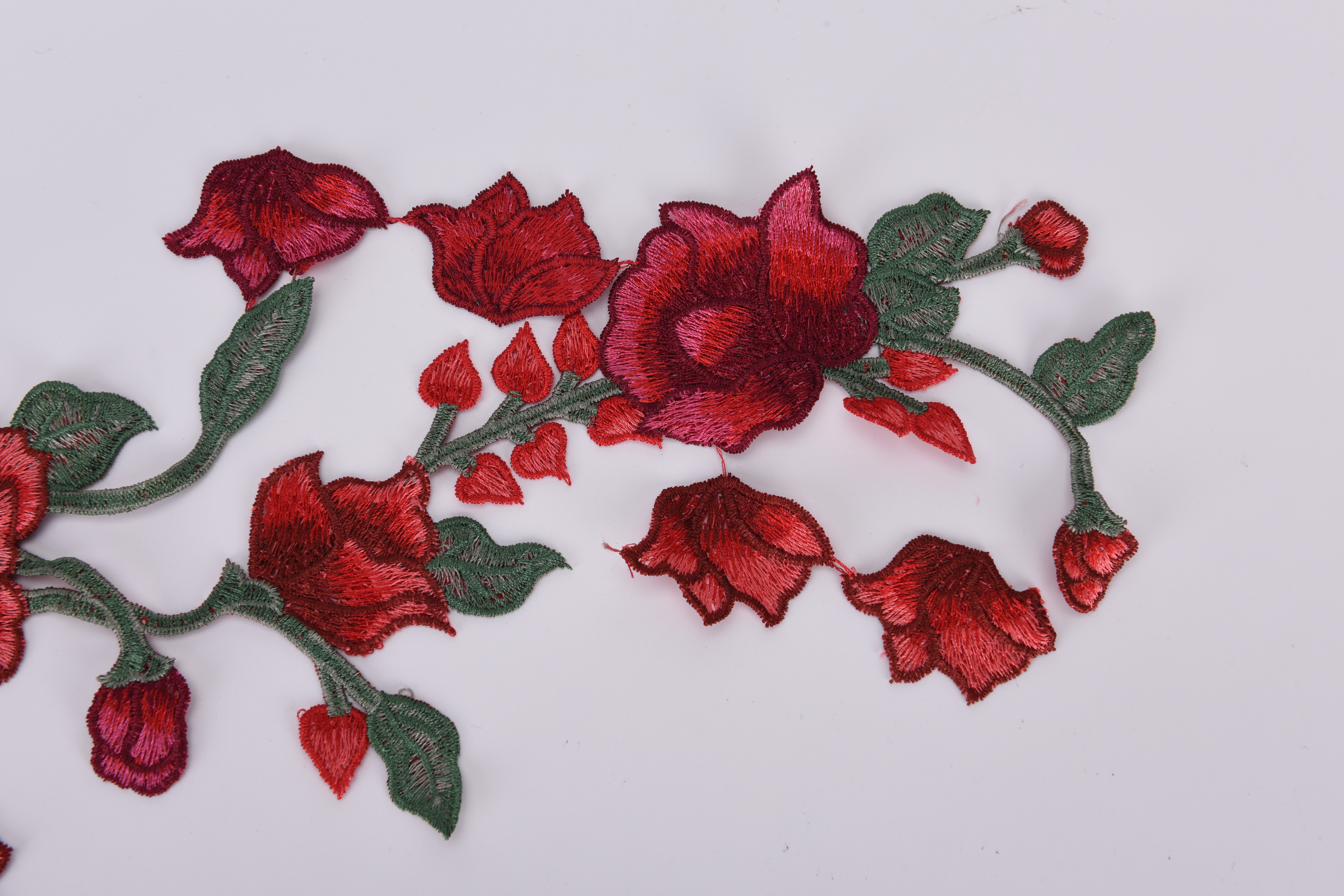 Rozenbloem borduurwerk naaien op patch badges kleding jurk diy accessoires 1pc