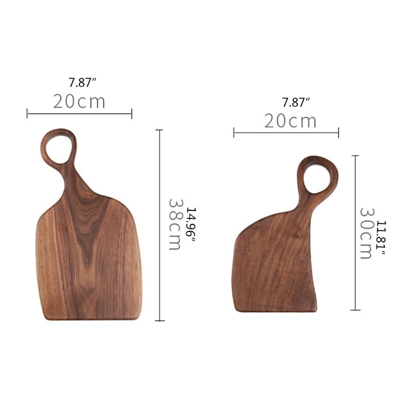 Natural Irregular Steak Bread Board Dessert Tray with Hanging Ring Cutting Chopping Board Placement Plate Art