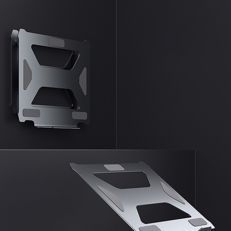 Adjustable Aluminum Ergonomic Laptop Tray Double-Layer Laptop Stand Base Lifter for Tablet Laptop Ventilation