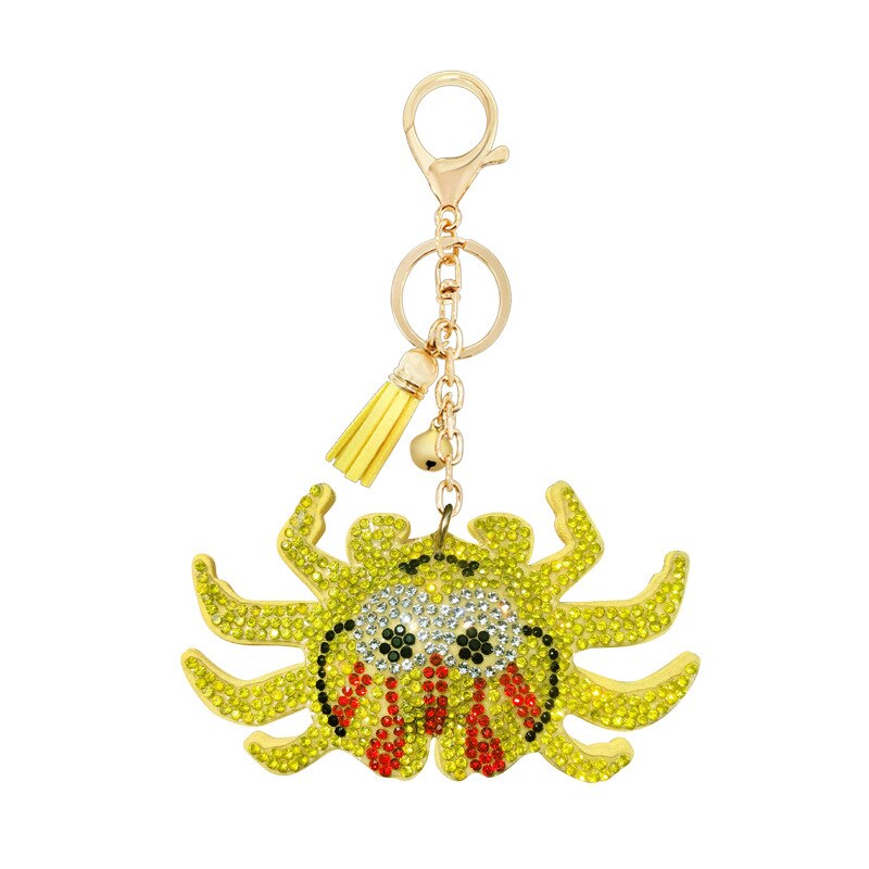 Creatieve Kinderen Kleine Suède Diamant Set Cartoon Mariene Organismen Serie Sleutelhanger Sleutelhanger Hanger Accessoires: Crab